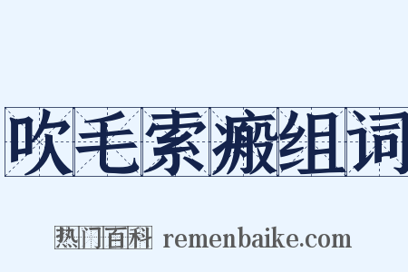 吹毛索瘢组词是什么意思的图片